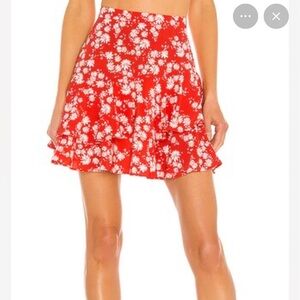 YUMI KIM Susie Skirt in Windswept Red SIZE XS